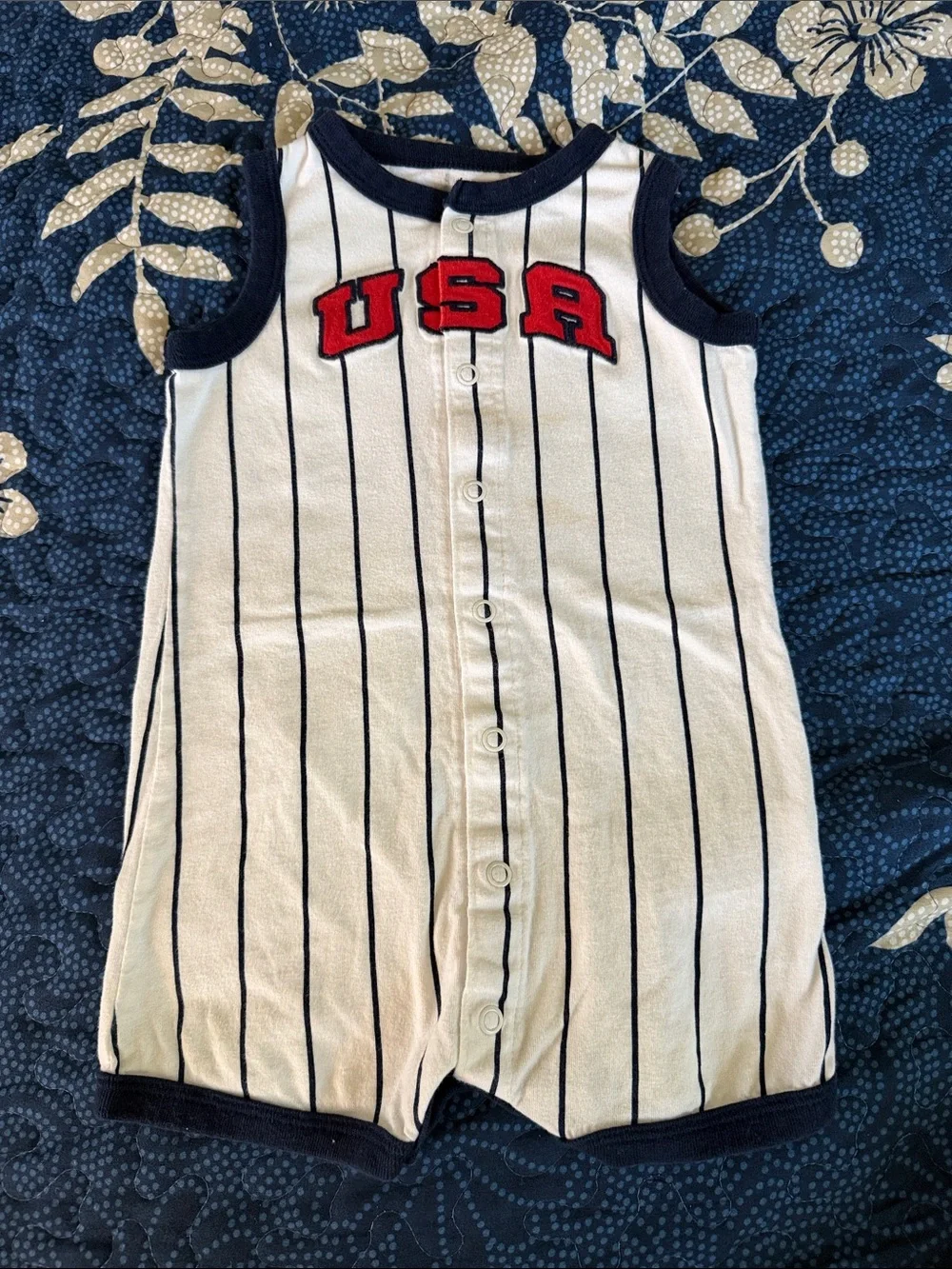Carters size 12M Baby Baseball-Themed 6-Piece Outfit Sets - Navy & White